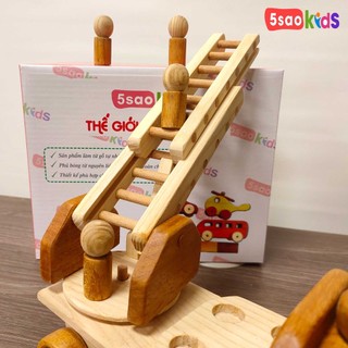 Đồ Chơi Xe Cứu Hỏa Gỗ Dành Cho Bé