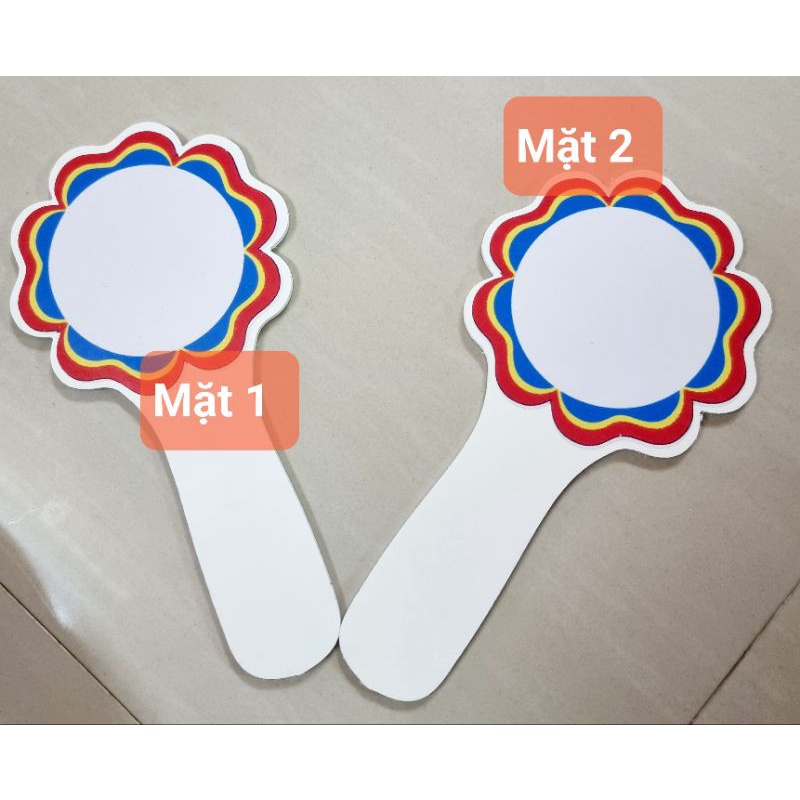 Thẻ Đáp Án ABCD Đ S Mếu Cười có cán siêu bền 2 mặt