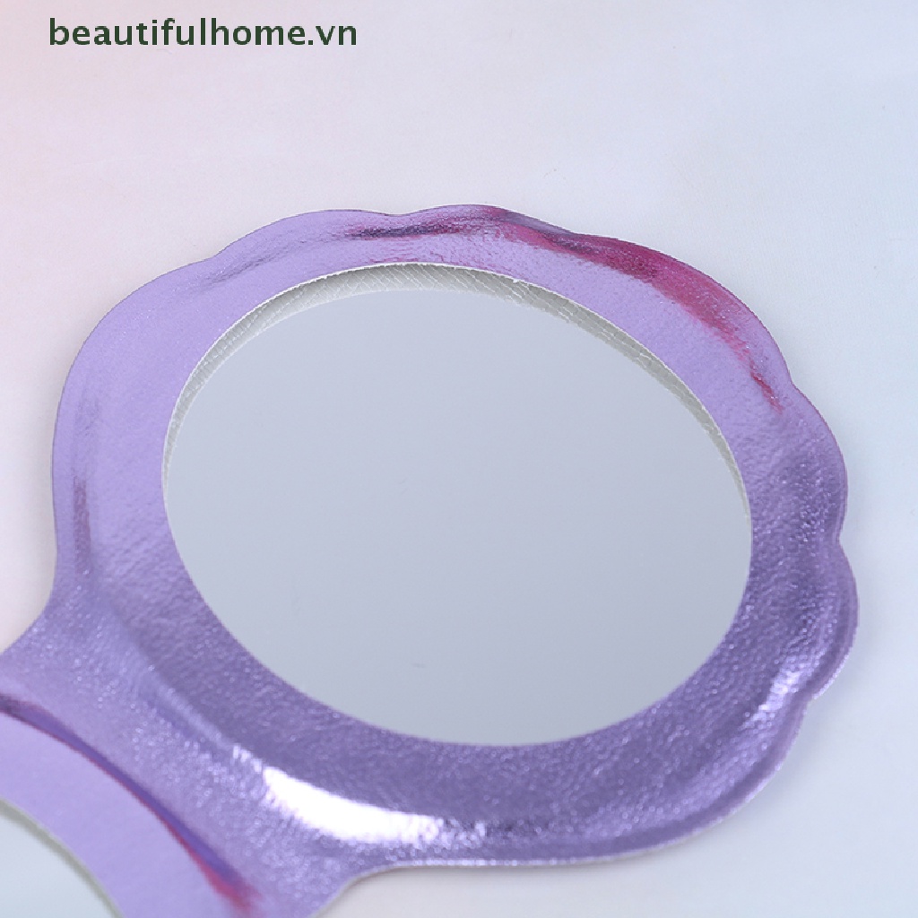 Kính Lúp Trang Điểm Hai Mặt Bằng Da PU Hình Vỏ Sò [Goodhome] [beautifulhome]