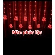 Đèn lồng trang trí tết 5M_12 bóng. Lồng đèn trang trí tết có chữ phúc , xuân , lộc