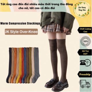 Tất ống cao đến đùi nhiều màu thời trang thu đông cho nữ, tất cao cổ đến đùi