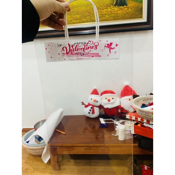 combo 100 Túi đựng hoa sáp đựng socola ngày valentine 14/2 chất dày đứng túi siêu rẻ