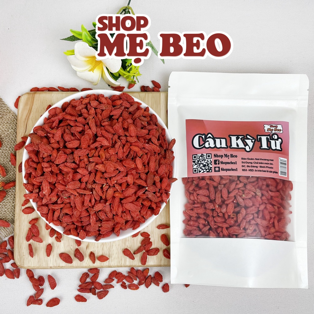 250Gr Kỷ Tử Đỏ (Câu Kỉ Tử) Sấy Khô Quả To Đỏ Đều Giúp Đẹp Da, Dễ Ngủ, Sáng Mắt