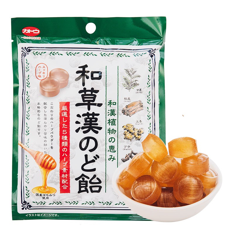 KẸO NGẬM THẢO MỘC VỊ MẬT ONG GÓI 65G NHẬT BẢN giúp thông cổ, hỗ trợ làm giảm các triệu chứng ho, đau rát họng, làm dịu c