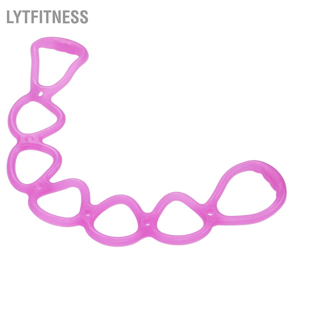 LYTFitness Dây kéo đàn hồi thể dục tại nhà Phòng tập đa chức năng Yoga định hình Tập luyện 7 lỗ đeo kháng cự (Tím)
