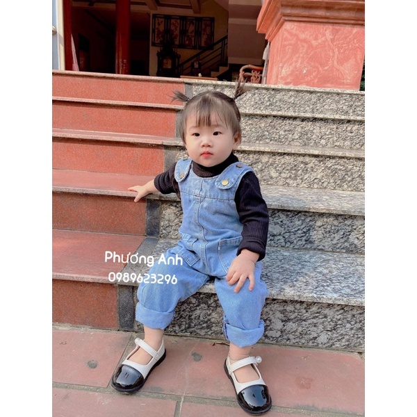 Set yếm jean kèm áo Bé trai và bé gái