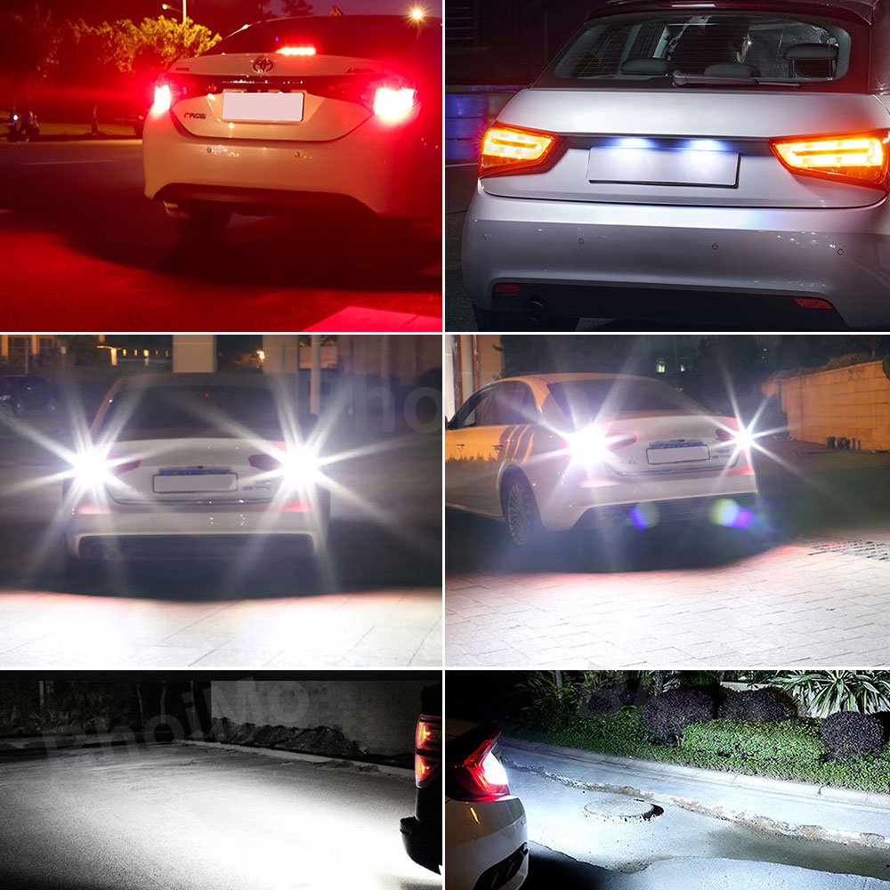 Đèn LED lùi đỗ xe/báo hiệu rẽ T15 45SMD W16W 4014 920 921 912 DC12V 6000K siêu sáng cho mô tô tự động