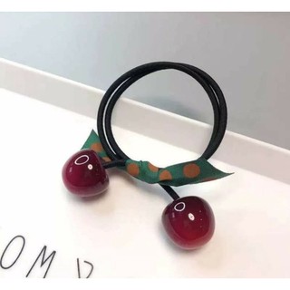 Dây cột tóc cherry đỏ xinh xắn thời trang Hàn Quốc