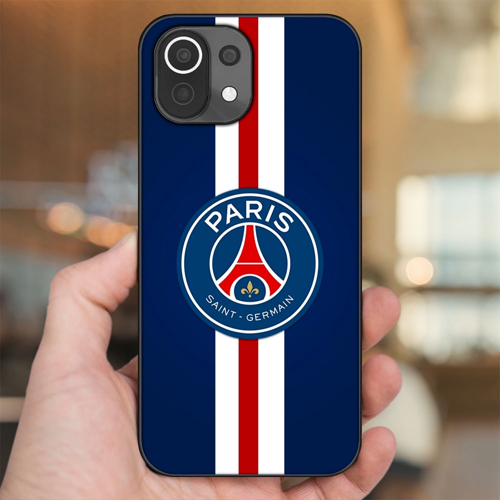 Ốp lưng Xiaomi Mi 11 Lite viền đen in hình CLB Bóng Đá PSG Paris Saint Germain