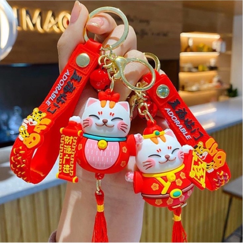 Móc khoá mèo thần tài may mắn