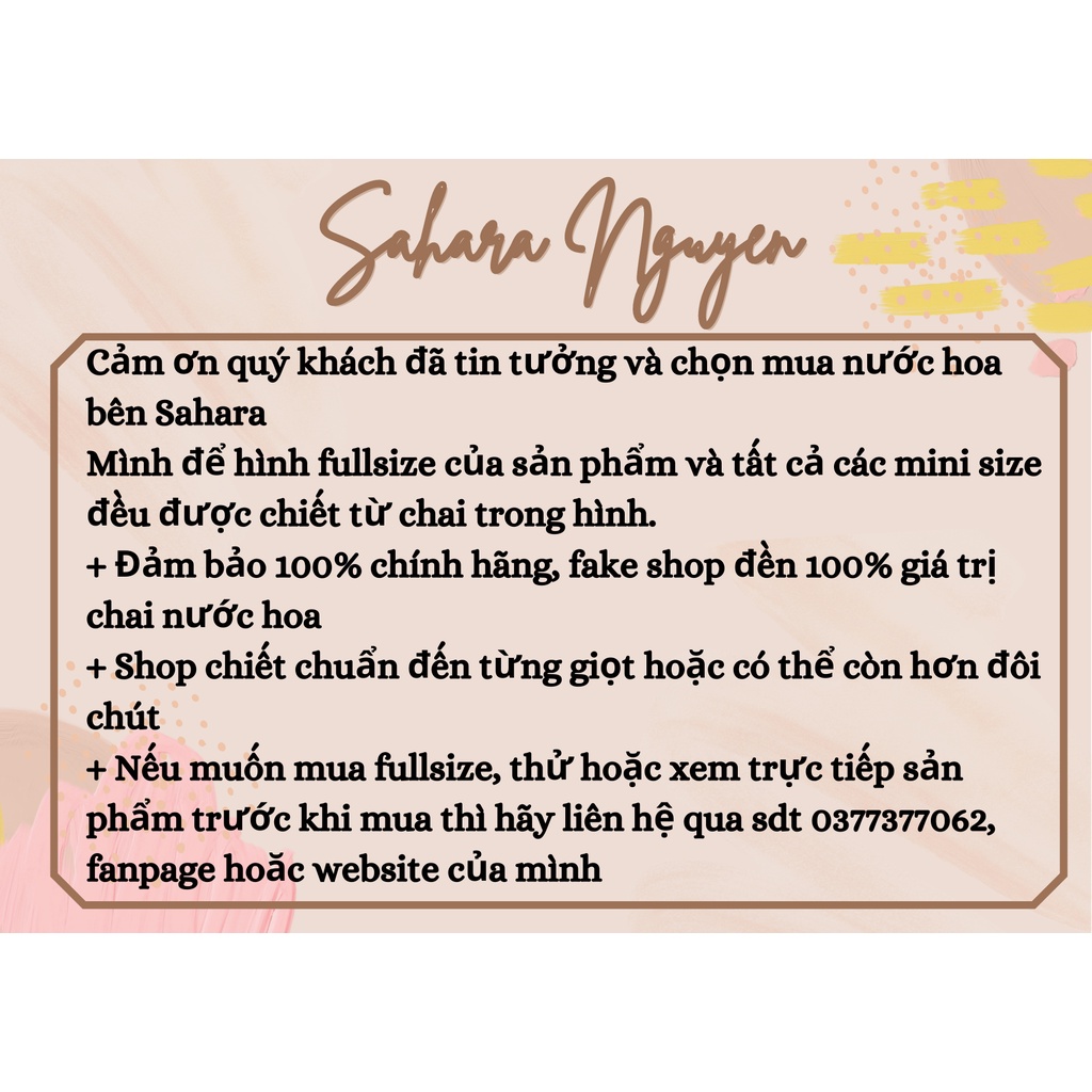 Sauvage EDT/EDP/Parfum/Elixir | Nước hoa nam thanh lịch quý phái D.| Sahara Perfume