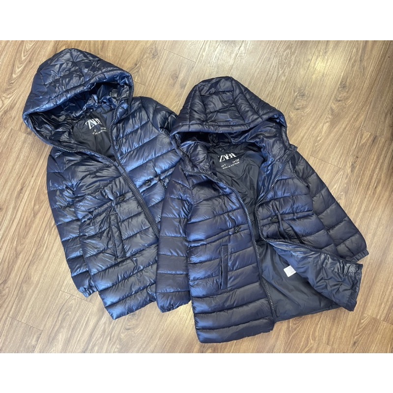 Áo phao BG za ra thắt eo siêu nhẹ size mẹ con A127