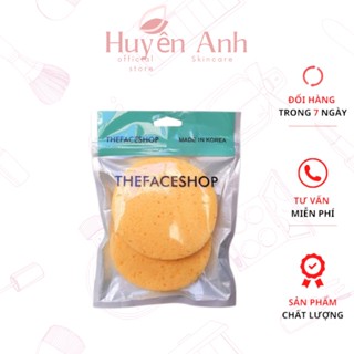 Sét 2 miếng bông mút rửa mặt bọt biển  The Face Shop Hàn Quốc dụng cụ rửa mặt siêu mềm.
