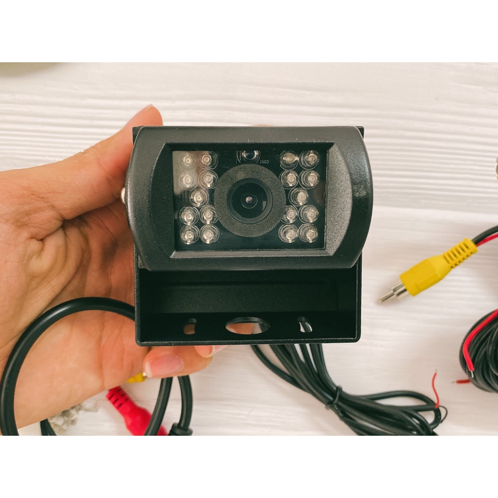 Camera lùi dành cho xe tải, xe công trình 12V/24V có đèn led hồng ngoại rõ ban đêm
