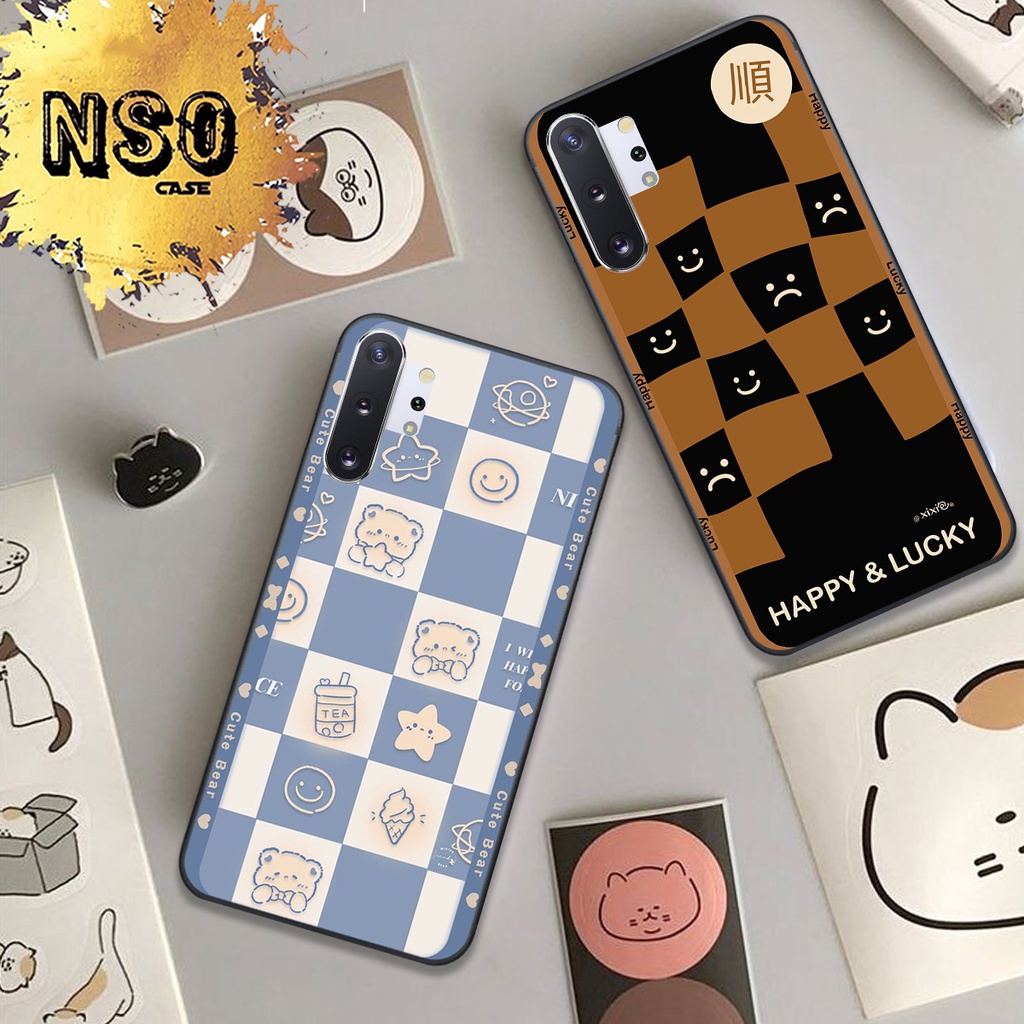 Ốp Samsung NOTE 10 / NOTE 10 PLUS / NOTE 10 LITE in hình họa tiết Ca Rô Kẻ trái tim đẹp dễ thương Hot Trend 2023