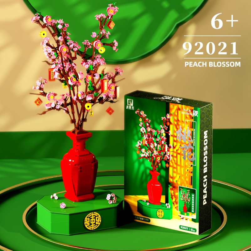 đồ chơi Lắp ráp Mô hình xếp hình Hoa đào Peach Blossom 92021 quà Giáng sinh Christmas gift