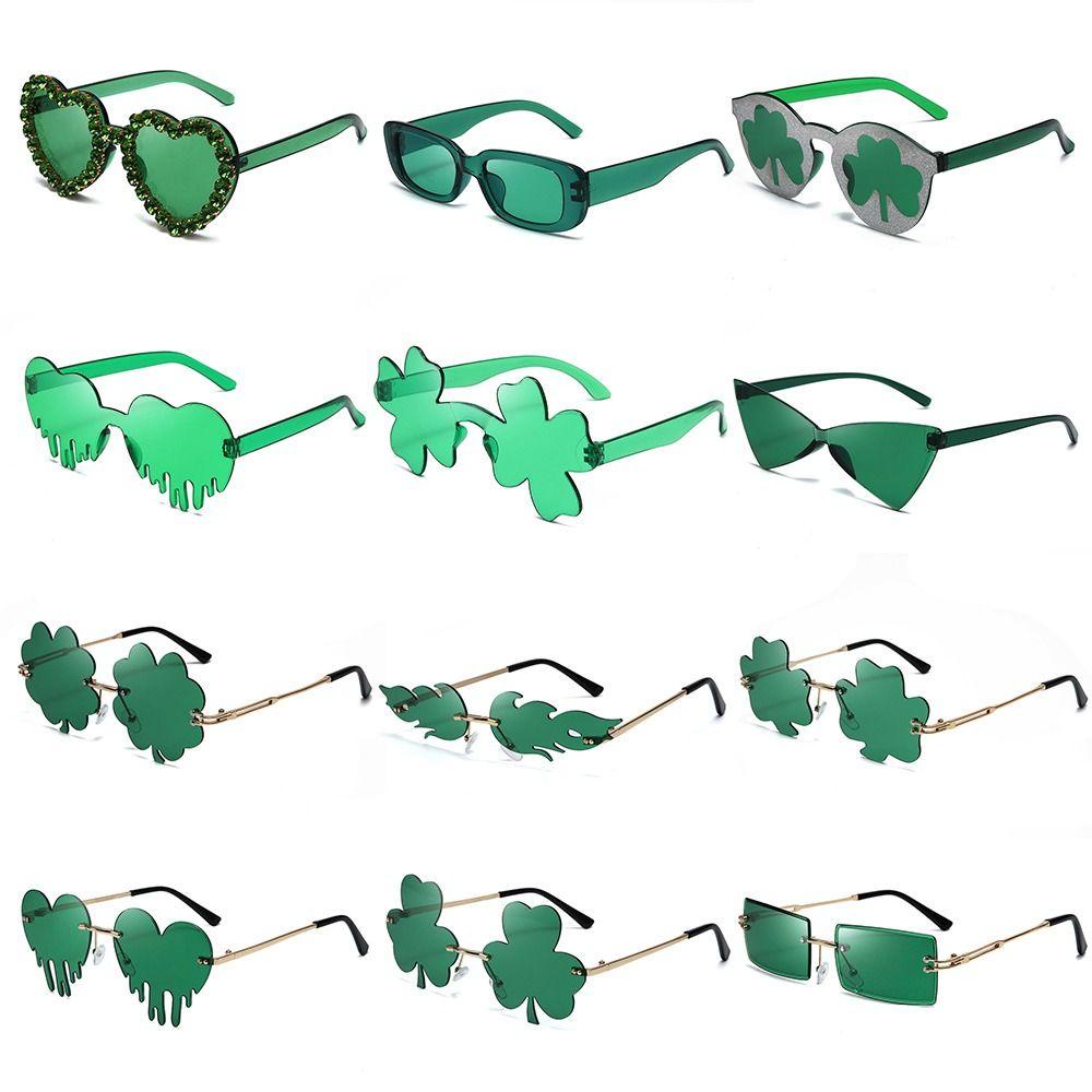 Kính Mát Thời Trang Không Gọng Hình Cỏ Bốn Lá Xanh MIHAN1 Irish Shamrock