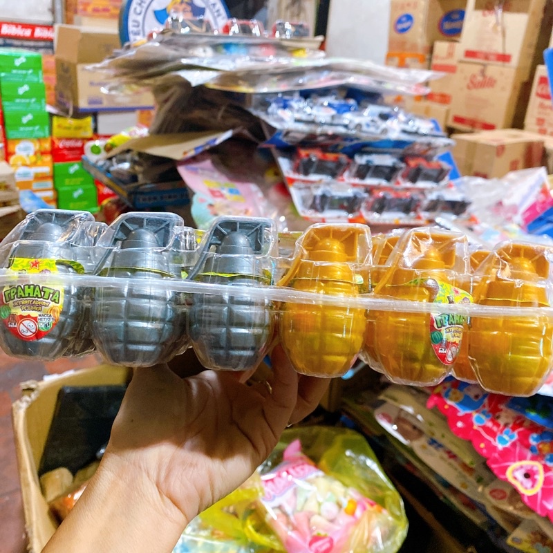 Khay 30 lọ kẹo xê hình đồ chơi