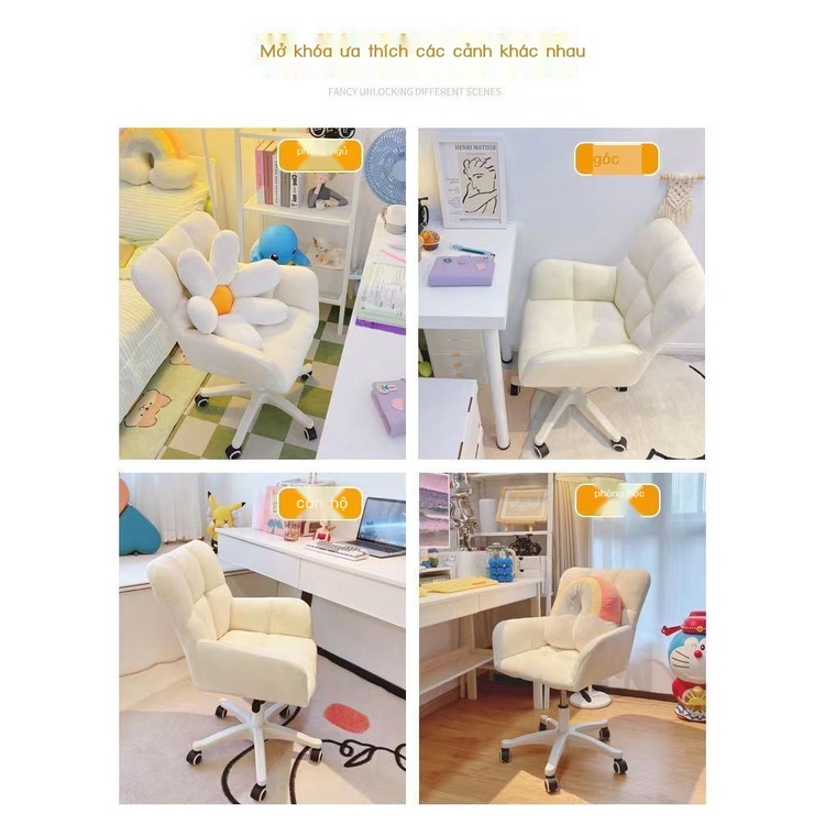 Ghế ngồi máy tính tại nhà thoải mái ít vận động ghế phân phòng ngủ bé gái ghế xoay lưng nâng