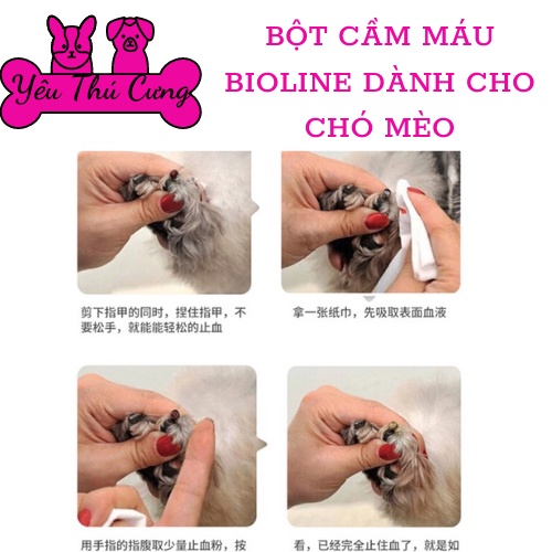 Bột cầm máu Bioline 14g Dành cho chó mèo-YÊU THÚ CƯNG