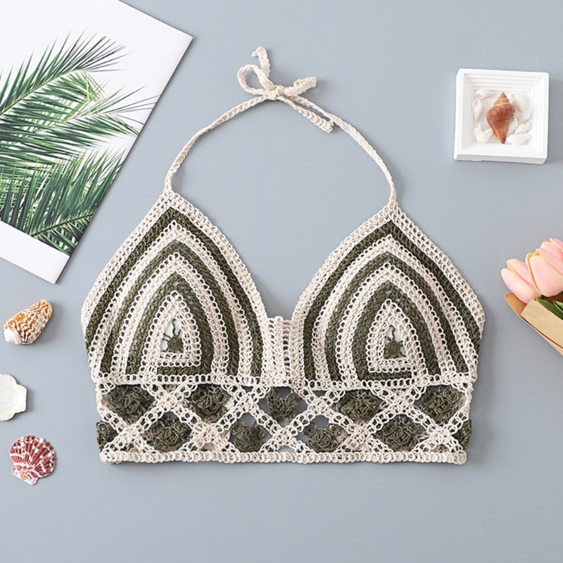 Oneri Áo Lót Dệt Kim Họa Tiết Kẻ Sọc Phối Màu Nổi Bật Thời Trang Mùa Hè Cho Nữ