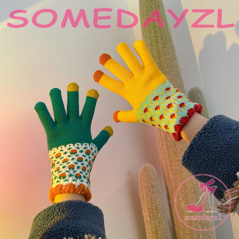 1 Đôi Găng Tay Lái Xe Trượt Tuyết Co Giãn Hình Sóng Nhiều Màu Sắc