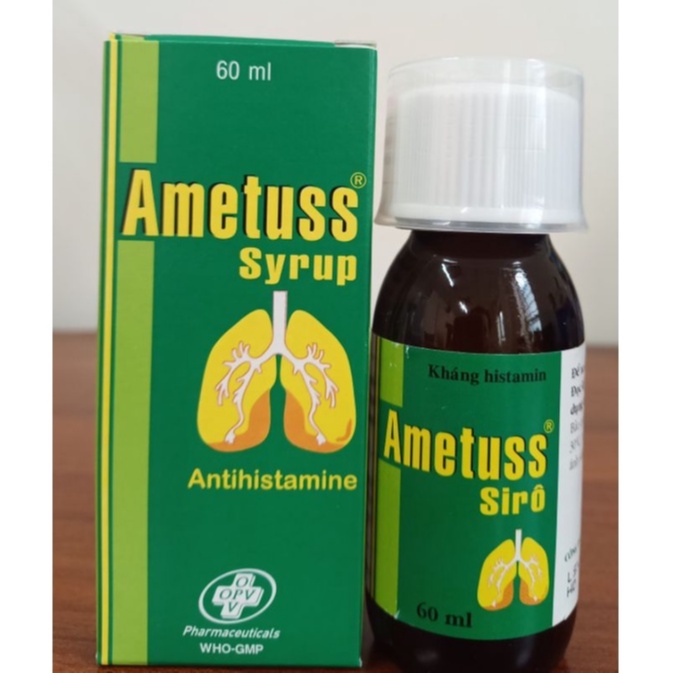 Siro Ametuss siro giảm ho siro bổ phế, ấm họng cho bé bị cảm lạnh 60ml