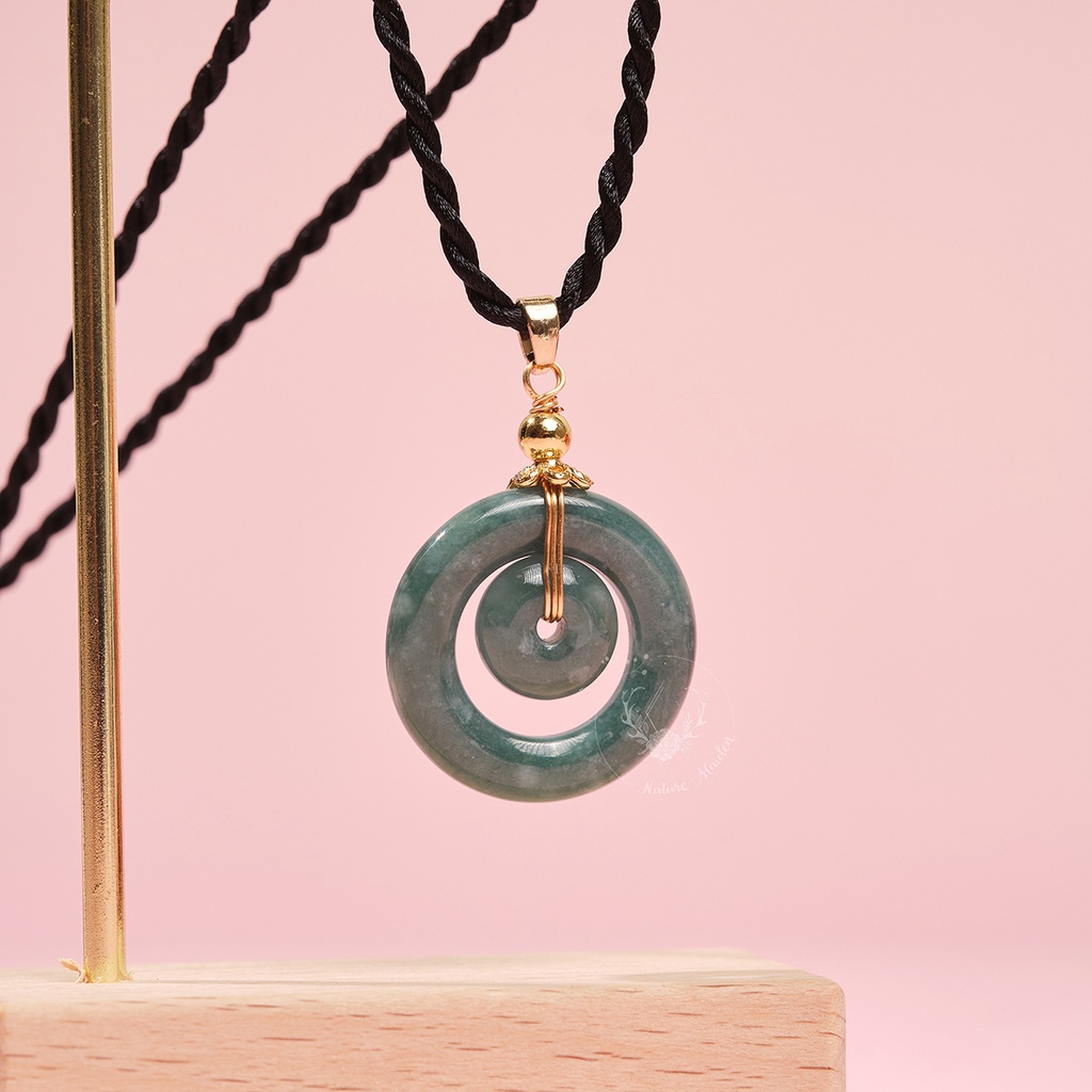 Mặt Dây Chuyền Đá Ngoc Bích Đồng Điếu Thiên Nhiên