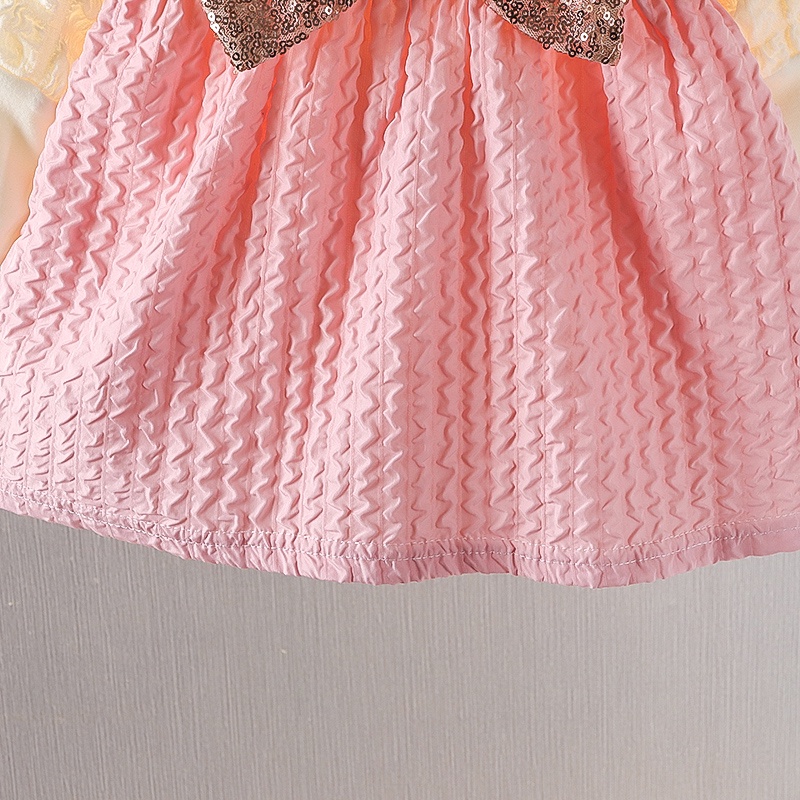 Đầm Giả Hai Mảnh Phong Cách Hàn Quốc Thời Trang Xuân Thu 2021 Cho Bé Gái