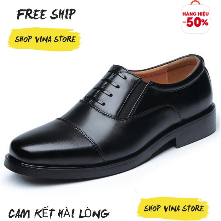 Giày Nam Công Sở Lịch Lãm Kiểu Dáng Giả Dây Cột Phù Hợp Mọi Lứa Tuổi size 39 đến 43 SQOTH(ĐÓNG HỘP) Da Mềm Hàng Cao Cấp