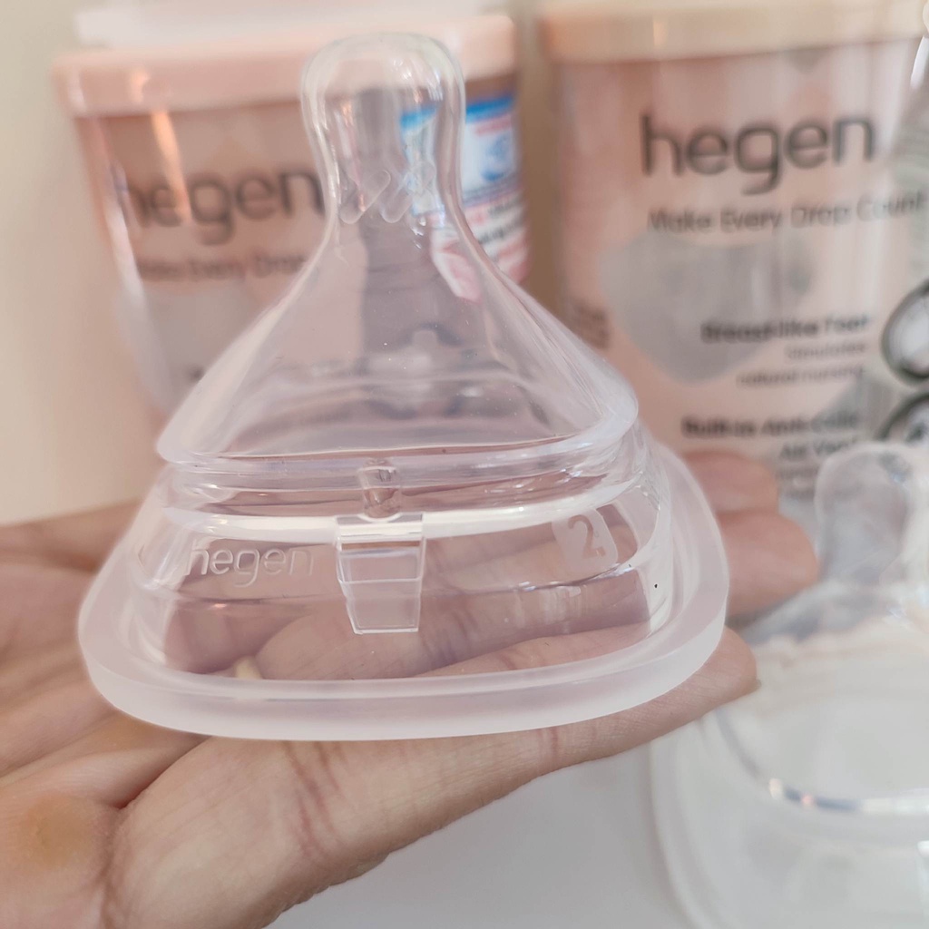 Núm ti bình sữa Hê gen siêu mềm đủ size