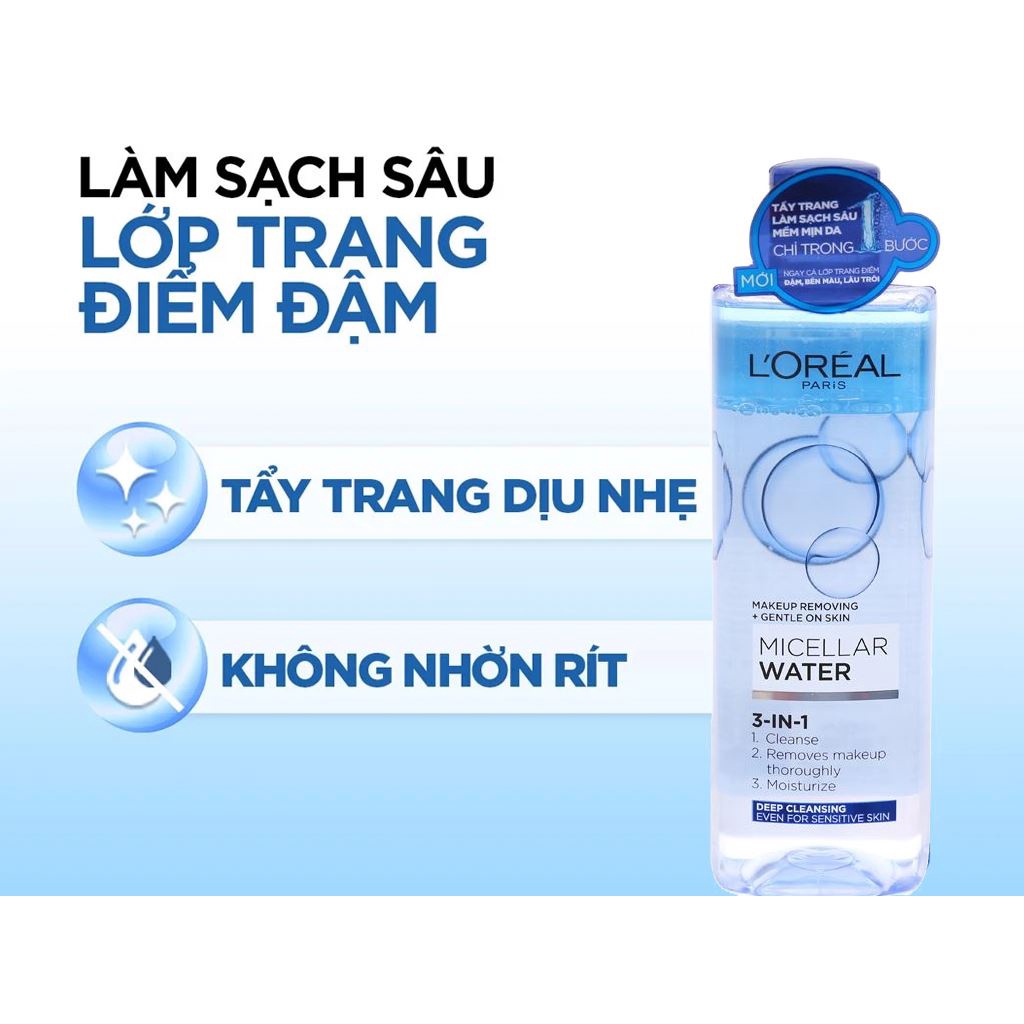 Nước tẩy trang L'Oréal Micellar Water - 400ml