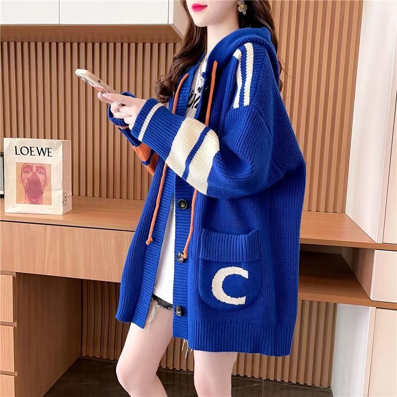 Áo Khoác Cardigan Có Nón Dài Tay Form Rộng Màu Sắc Đa Dạng Phong Cách Nhật Bản