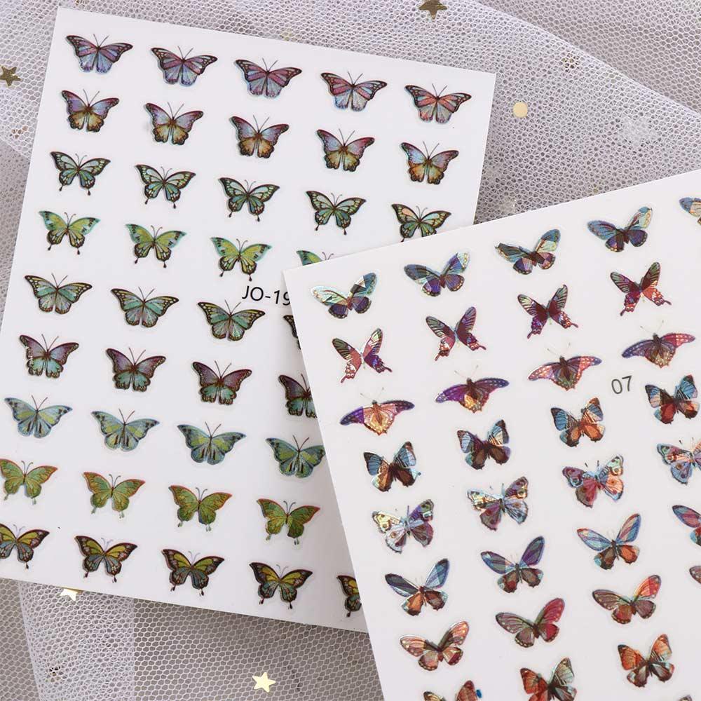 JARRED Miếng Dán Trang Trí Móng Tay Hình Bướm Chống Nước DIY