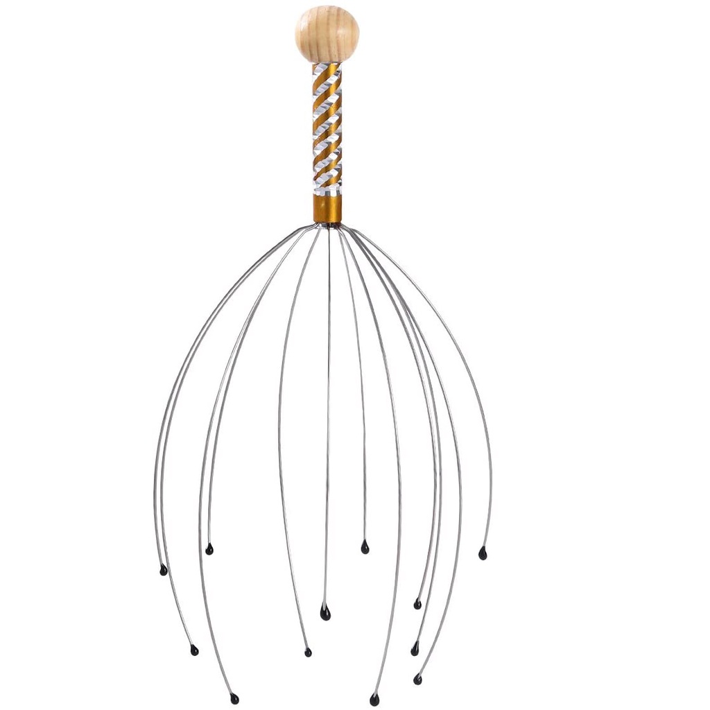 Cây Massage Đầu Thư Giãn Xả Stress - Dụng Cụ Mát Xa 12 Đầu Hình Bạch Tuộc Giảm Căng Thẳng