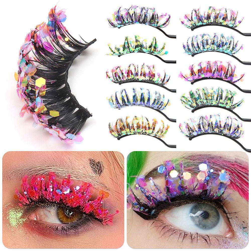 Hộp Kim Tuyến Dạ Quang Tự Trang Điểm Lông Mi Màu Sắc Nude