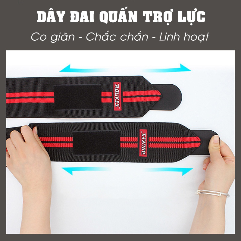 01 Đôi Bảo Vệ Cổ Tay Thể Thao Tập Gym QCT/03 Chính Hãng Băng Quấn Cổ Tay Dùng Cho Tập Tạ Cầu Lông Tennis Tập Xà