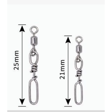Khóa link câu lục chịu tải cao, chất liệu inox sáng bóng bền đẹp, có thể chạy qua đầu bu cần dễ dàng