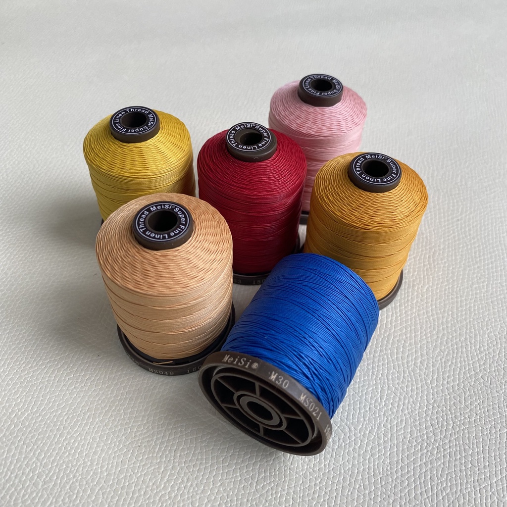 Chỉ gai meisi Super Fine M30 - 0.35mm, Chỉ gai may da, Chỉ may túi xách, ví, dây đồng hồ, ...