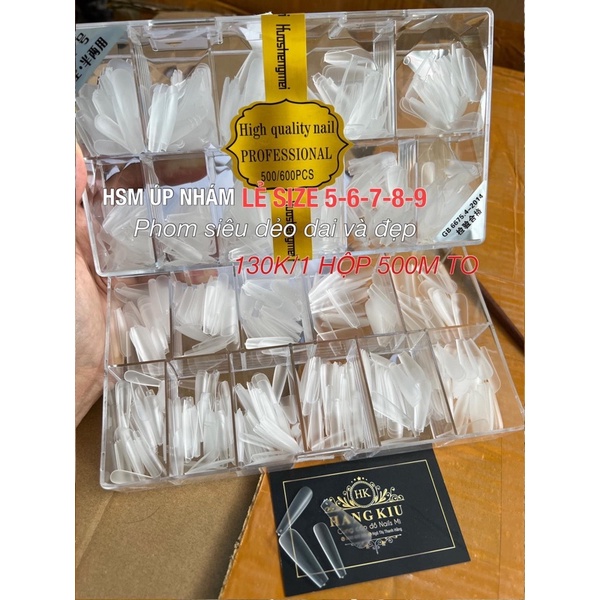 MÓNG UP HSM NHÁM TEM VÀNG LẺ SIZE 5-6-7-8-9 LOẠI SIÊU ĐẸP