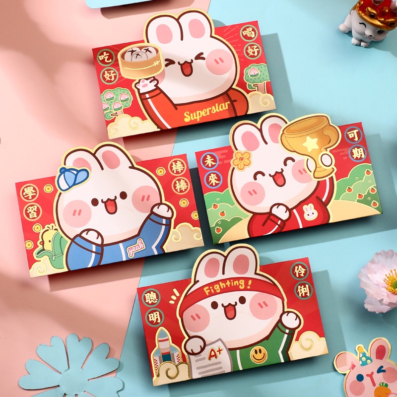 Bao Lì Xì Đỏ 4 Phong Cách Hoạt Hình Sáng Tạo Mừng Năm Mới 2023