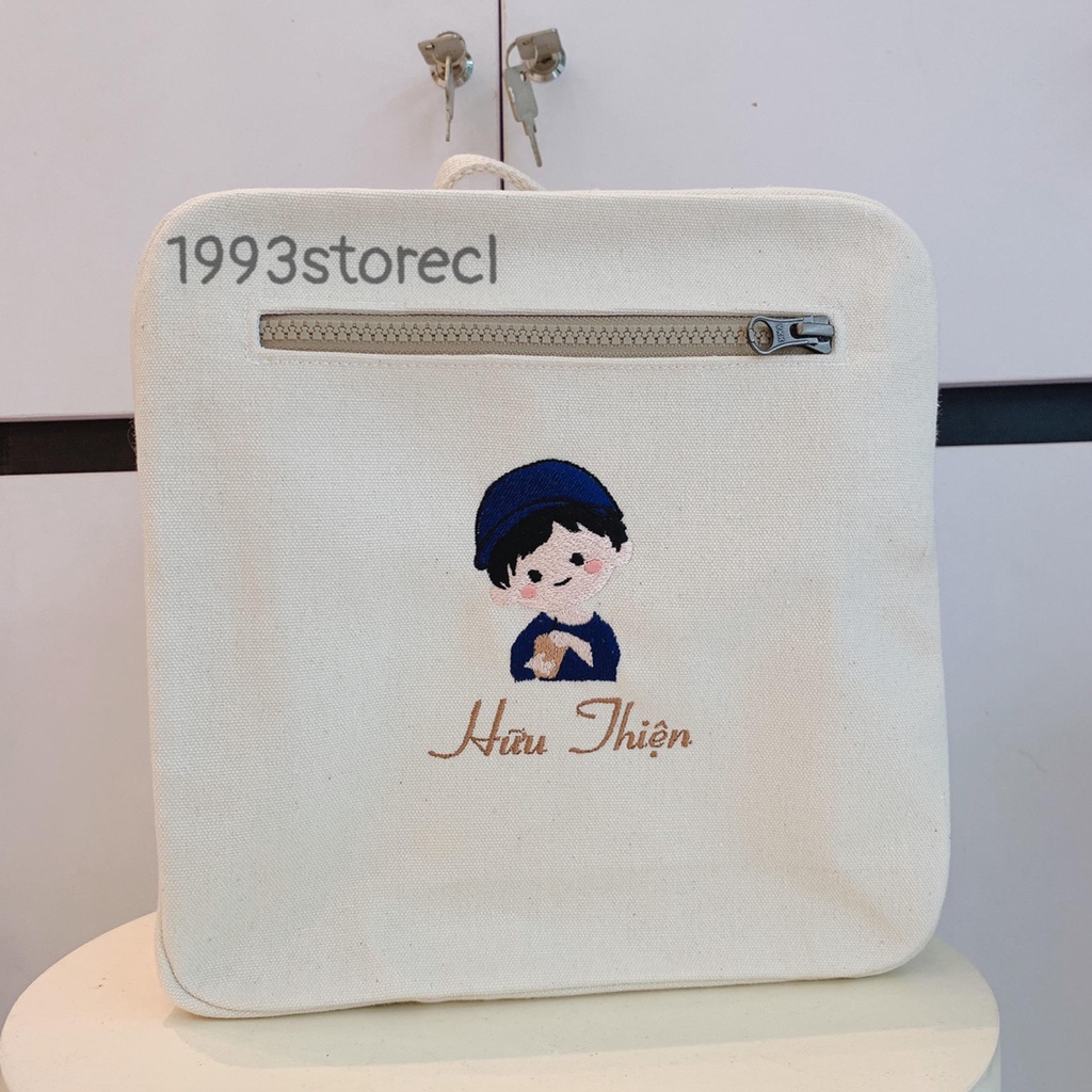Balo thêu theo yêu cầu cho bé trai - bé gái đi học xinh xắn đáng yêu size 25x25cm