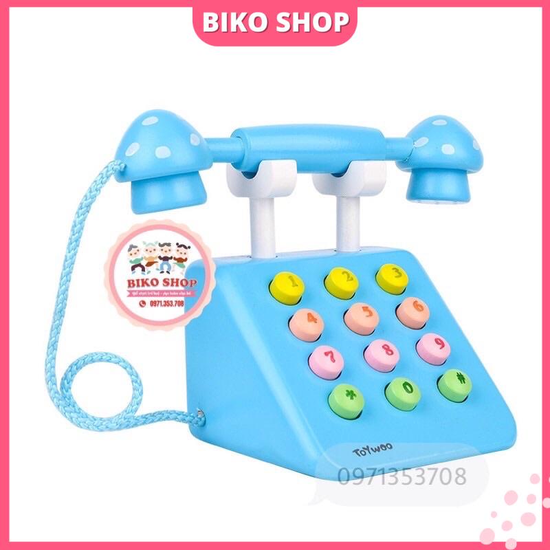 Đồ chơi điện thoại bằng gỗ cho bé