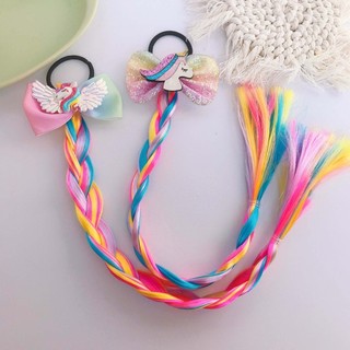 Dây cột tóc Pony kiểu tóc giả, độc đáo lạ mắt cho bé gái