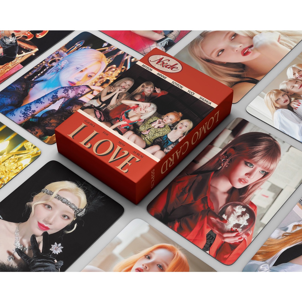 G-IDLE Album I Love NUDE Photocard I-DLE I NEVER DIE & 《Just Me I-DLE》Minnie Lomo Card