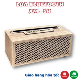 Loa bluetooth xm-5h loa laptop vỏ gỗ loa decor siêu bass pin 5h có jack tai nghe 3.5 - mr loa shop cs2