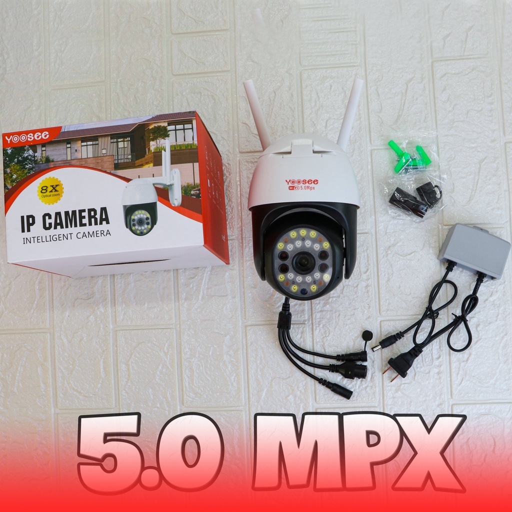Camera wifi Yoosee ZOOM 8X ngoài trời 5.0MPX ,xoay 360 độ, cảnh báo chuyển động,chống nước, xem đêm có màu