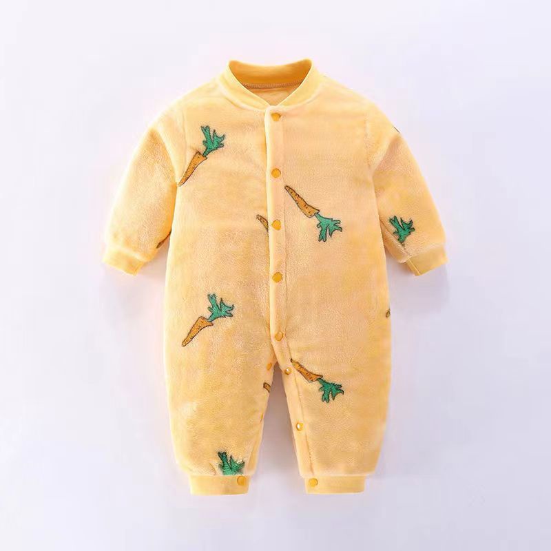 Áo Liền Quần Vải Flannel Ấm Áp Thời Trang 2022 Cho Bé Sơ Sinh 0-3 Tuổi