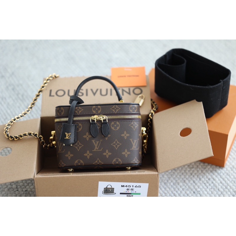 Túi quai xách LV Vanity bản super size 19cm da thật fullbox 2 lớp