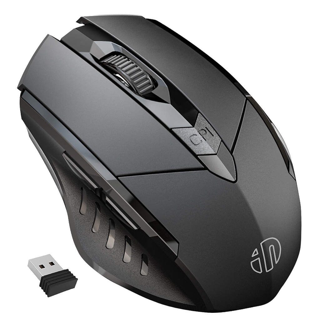 Chuột không dây INPHIC PM6 sử dụng pin sạc kết nối bằng USB 2.4G